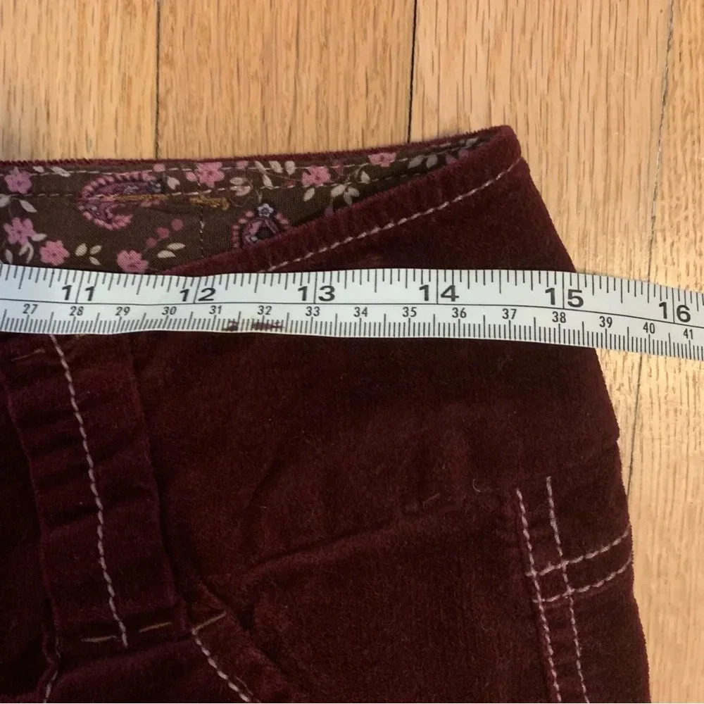 Free People Y2K Corduroy Wide Leg Low Rise Pants Berry Colored Size 4 - Picture 10 of 13
